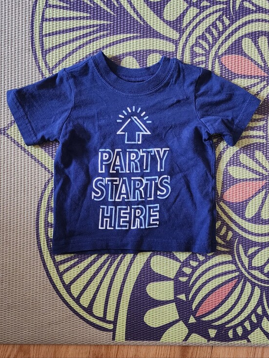 Carter's Other - Carter's Navy Blue 'Party Starts Here' Short Sleeve Tee